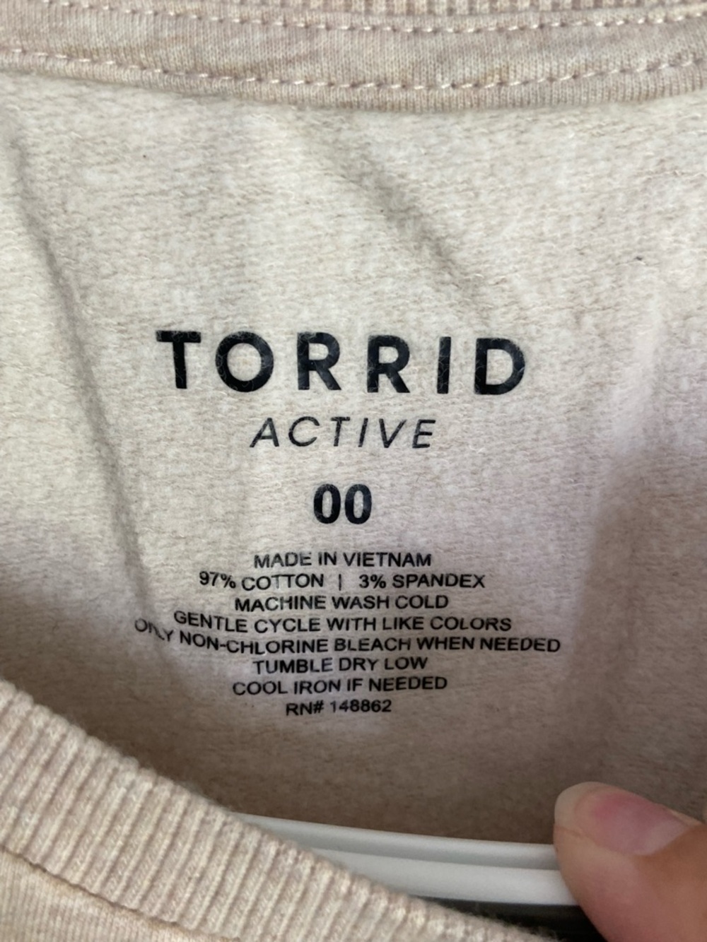TORRID Everyday Active Fleece Heather Oatmeal Rainbow Stripe Set Sz 00 US 10 M/L - Picture 5 of 11